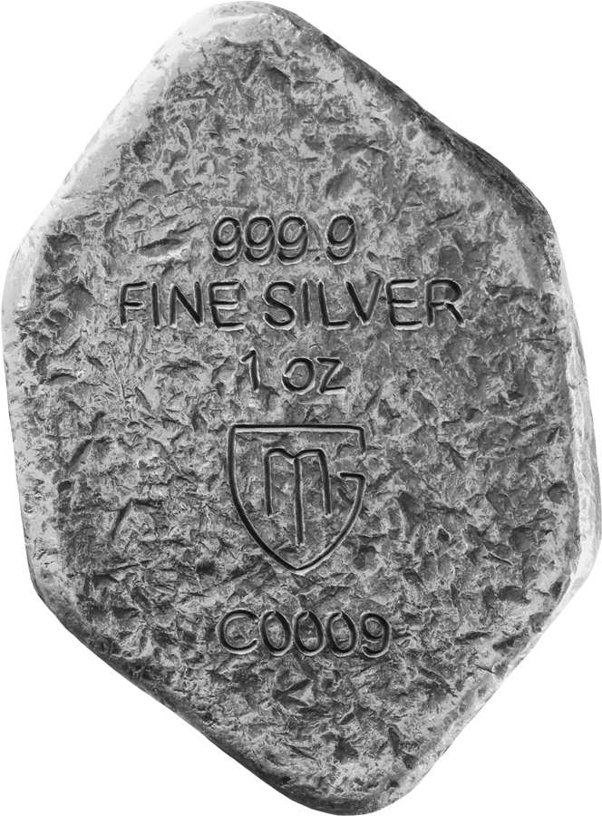 Germania Runes - Mannaz Silver Ennobled Cast Bar - 1 oz