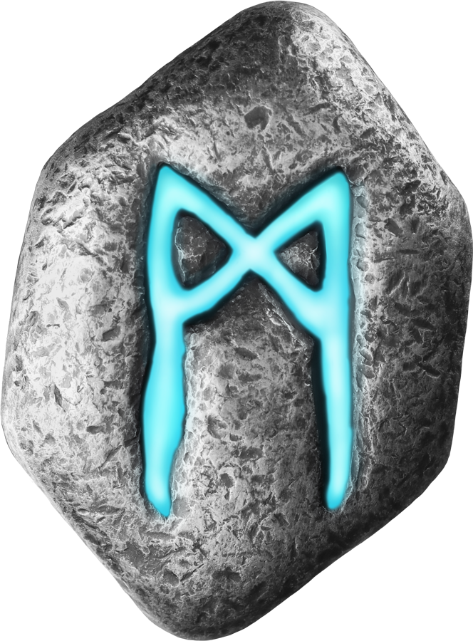 Germania Runes - Mannaz Silver Ennobled Cast Bar - 1 oz