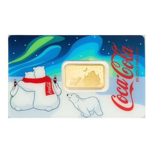 PAMP - Coca-Cola Polar Bears 3 - Gold Bar 5 g