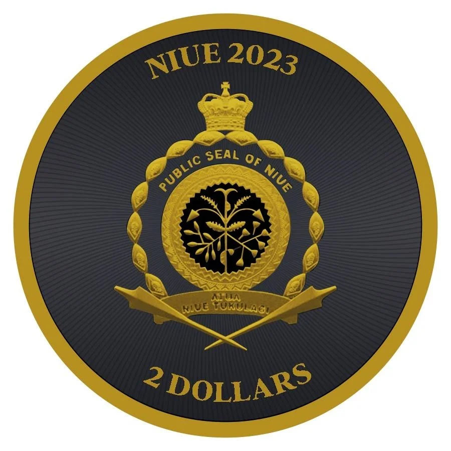 Niue - Lucky Clover Black Platinum Gold Gilded