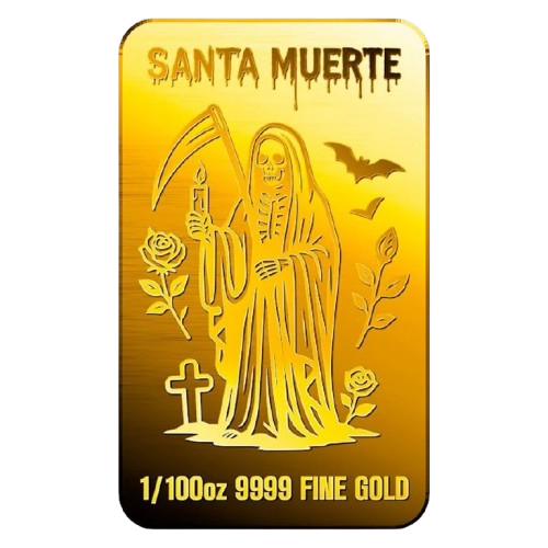 Santa Muerte - 9999 Fine Gold Bar