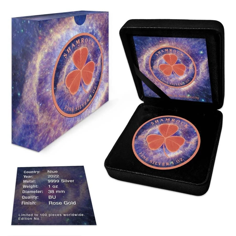 Niue - Shamrock Galaxy Via Lactea Rose Gold