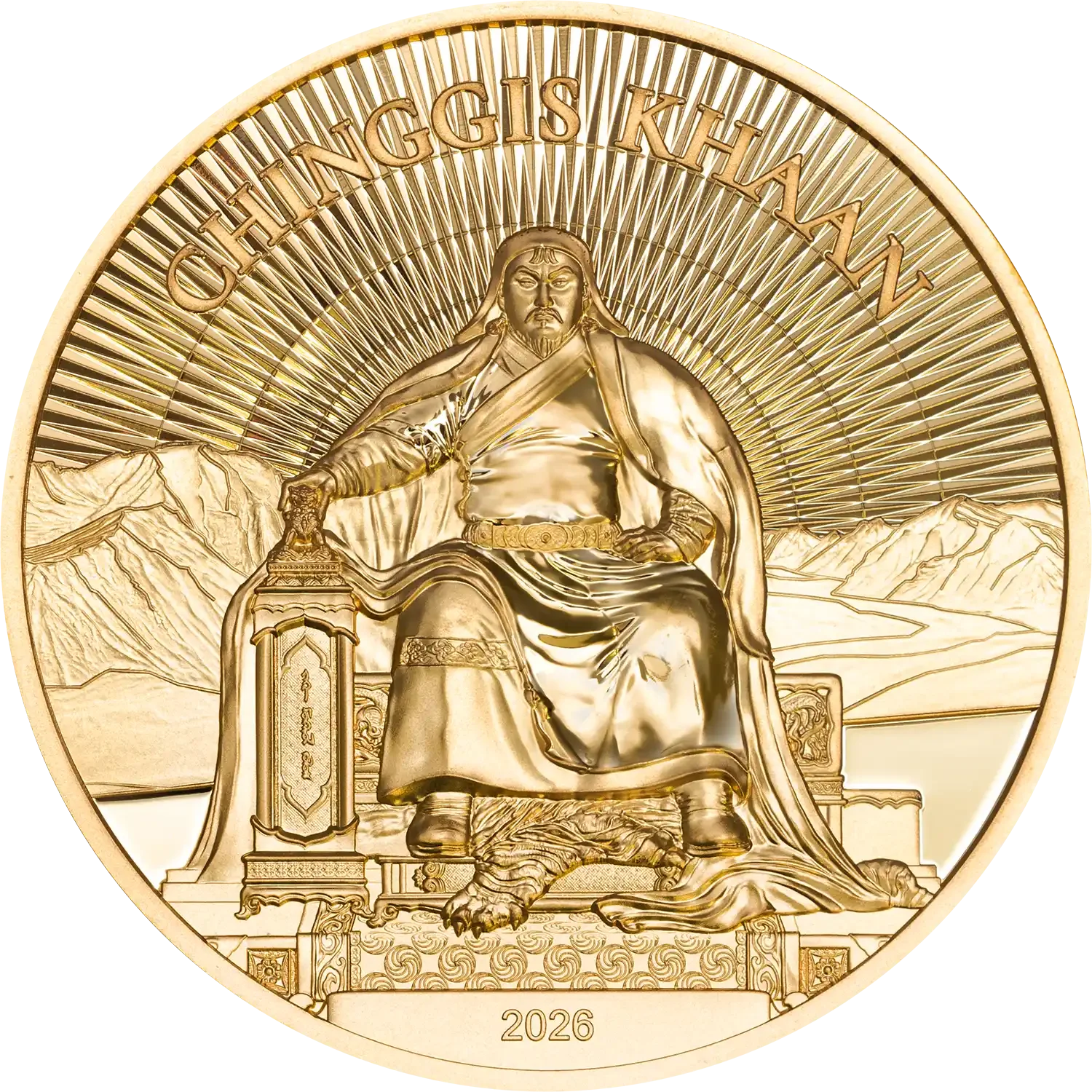 Mongolia - Chinggis Khaan 2026 – Gold - 1 oz