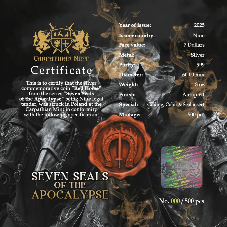 Niue – Red Horse - (Seven Seals of the Apocalypse series)