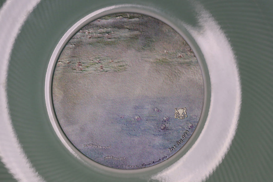 Chad - Water Lilies 1907 By Claude Monet Celadon Porcelain - 2 oz