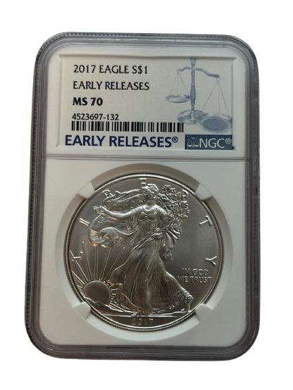 American - 2017 - Silver Eagle NGC MS 70 Early releases - 1 oz