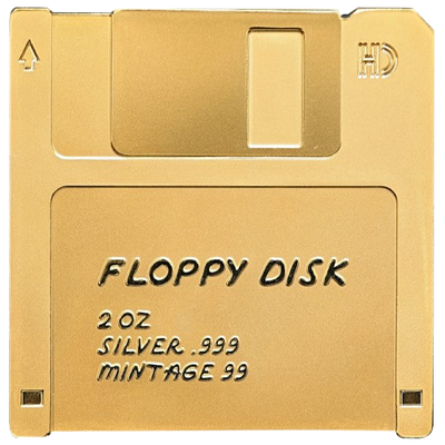 Niue – Floppy Disk Gilded - TechStalgic