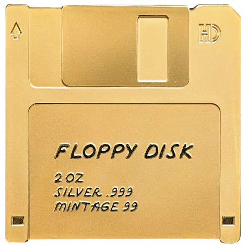 Niue – Floppy Disk Gilded - TechStalgic