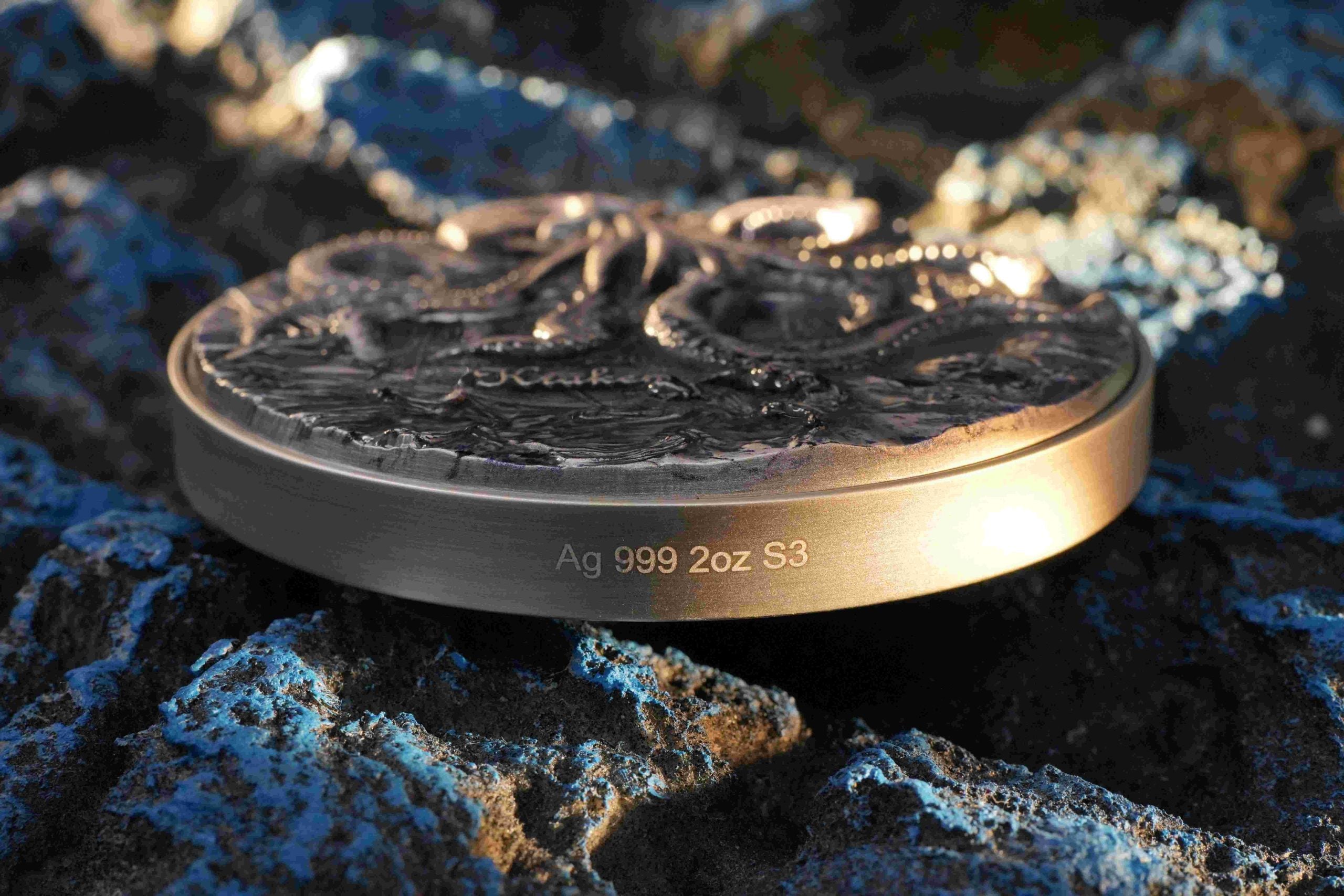 Cameroon - Kraken Bi-Metal - 2 oz silver & 11,5 oz Copper