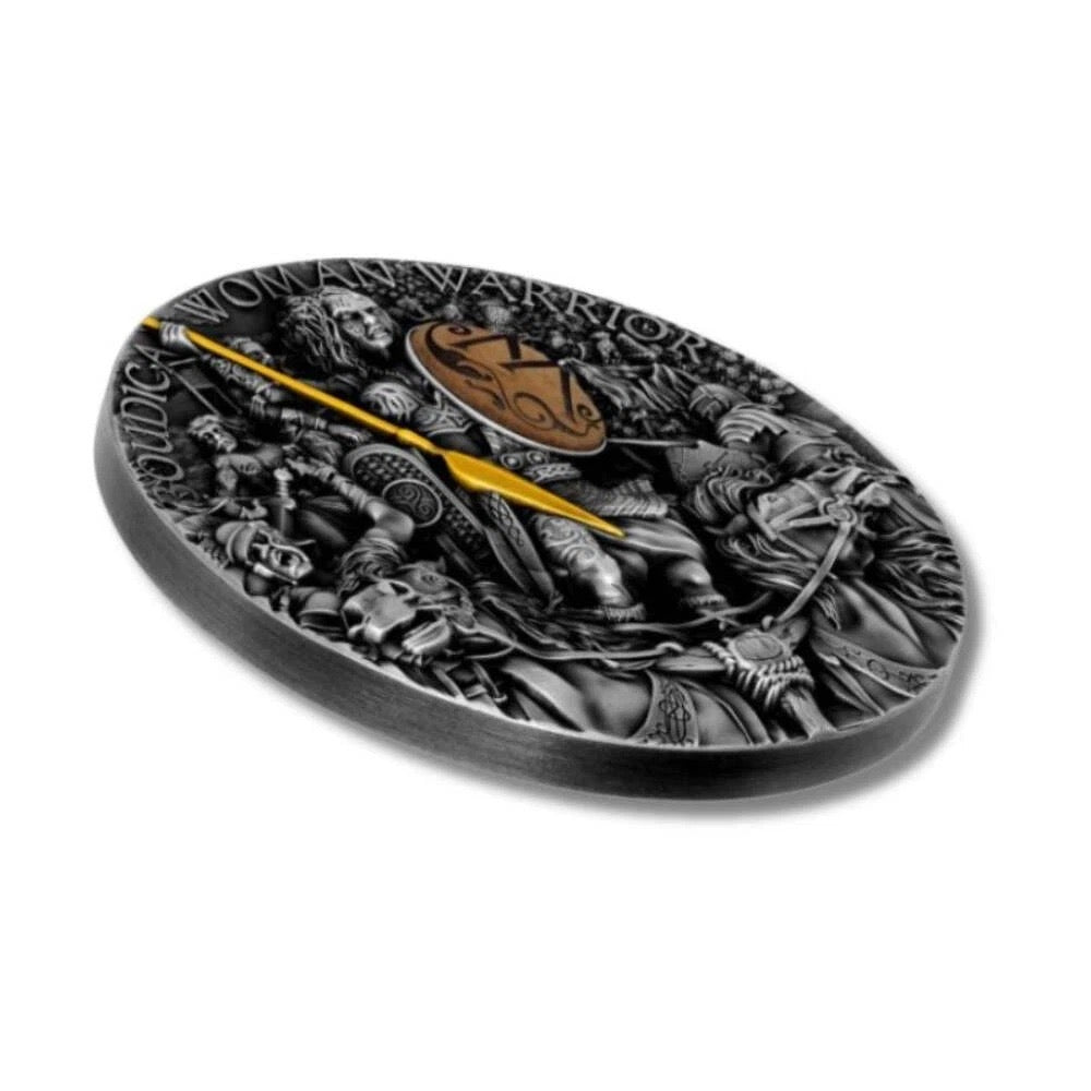 Woman Warrior Boudica Antique Finish 2 oz
