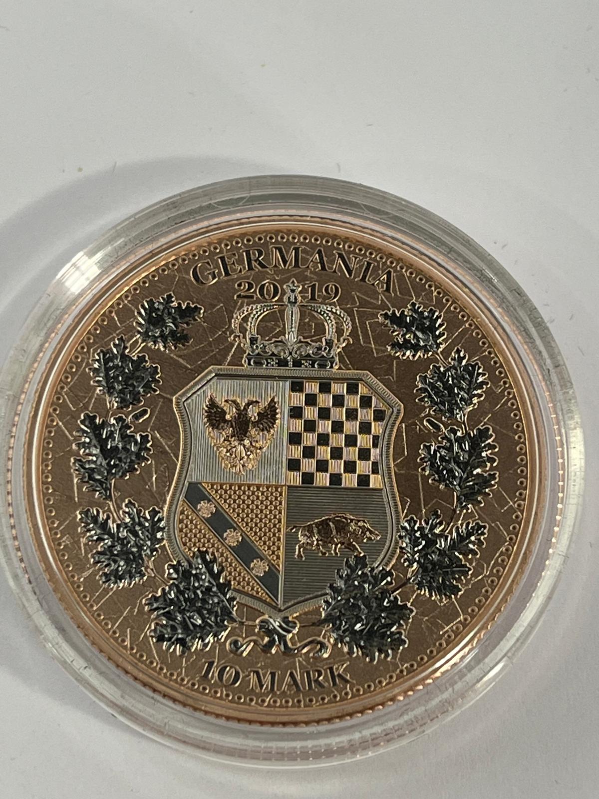 The Allegories Colombia &amp; Germania Green Gold Gilded 2 oz