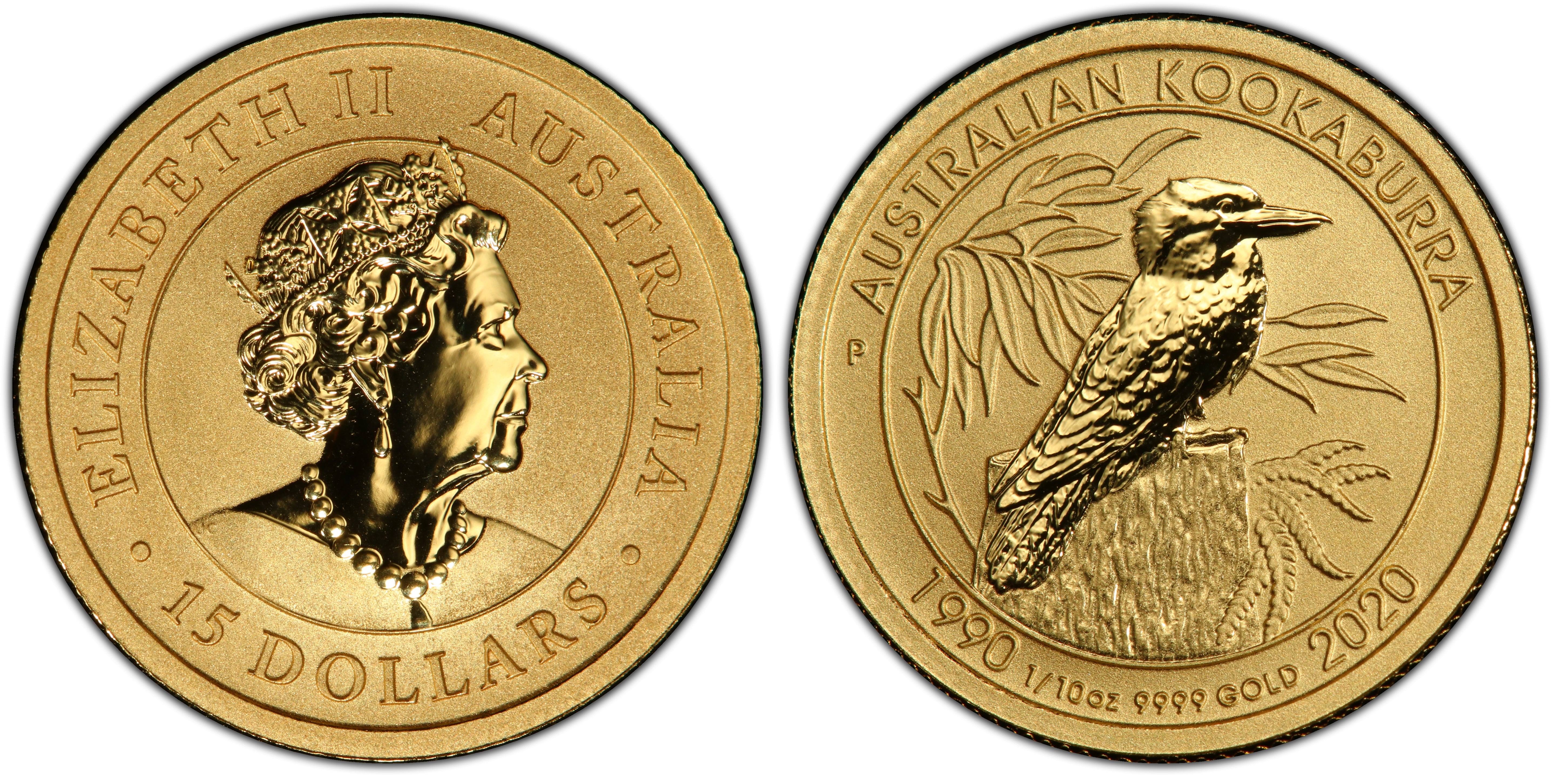 Australia - Kookaburra 30th Anniversary Gold - PCGS MS 70  - 1/10 oz