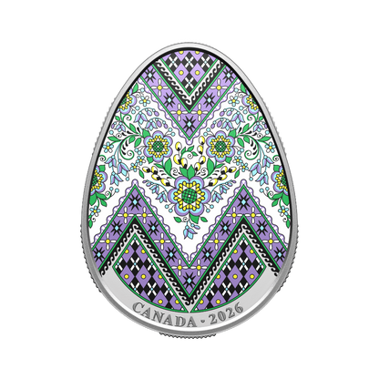 Canada - 2026 Fine Silver Coin - Pysanka - 1 oz