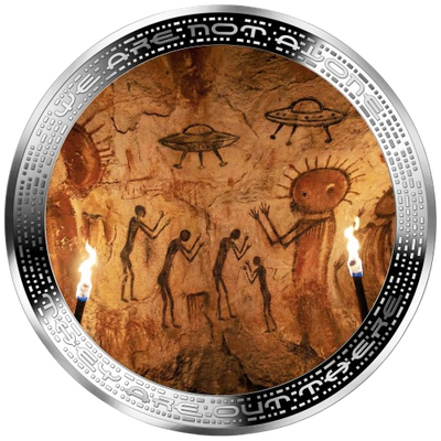 Cameroon - We are not alone – Prehistoric Alien Painting