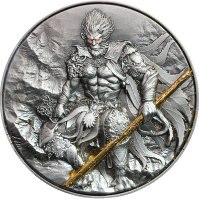Cameroon - Monkey King Wukong Bi-Metal - 2 oz silver