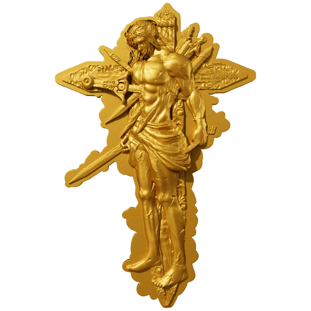 Cameroon - Saint Thomas 12 Apostle Series GILDED - 2 oz