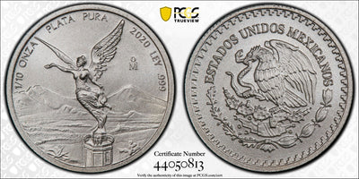 Mexico - Libertad Silver - PCGS MS 70 - 1/10 oz
