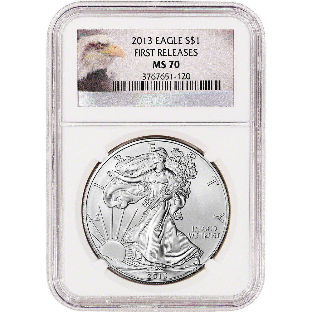 American - 2013 - Silver Eagle NGC MS 70 First releases - 1 oz