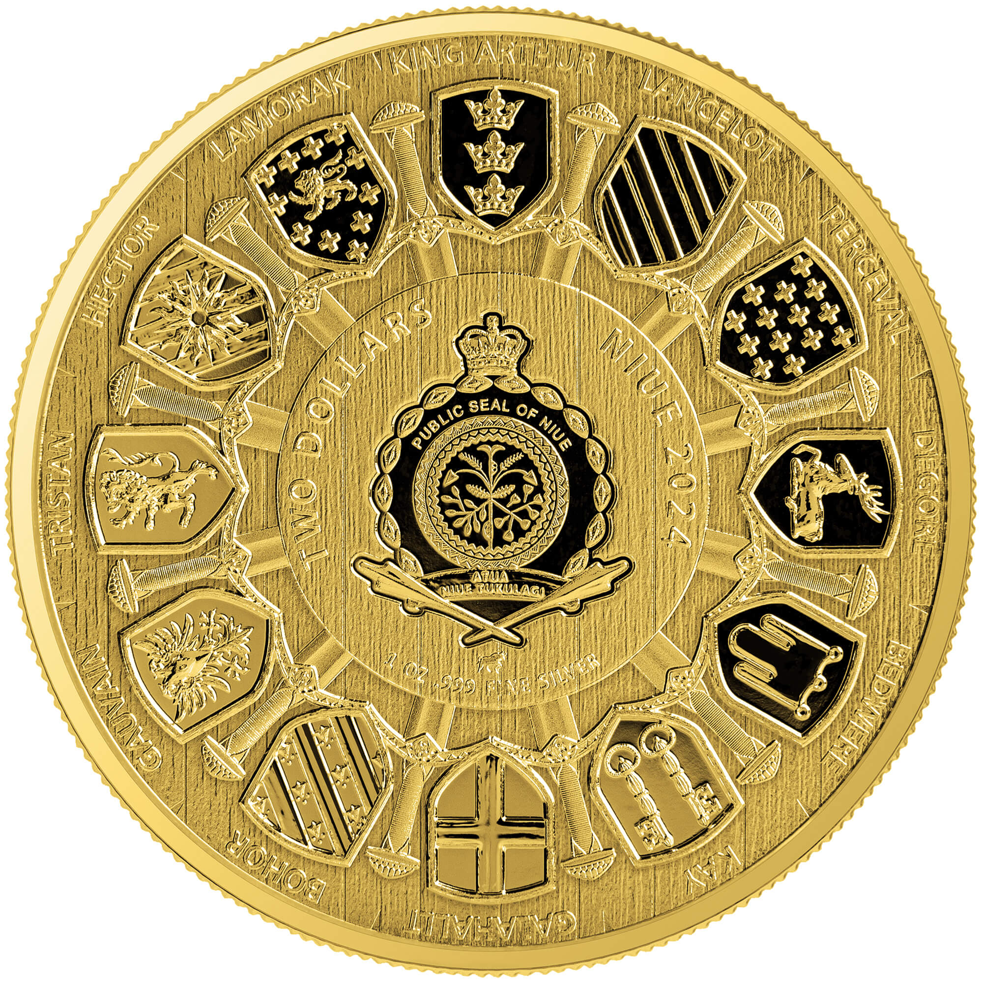 Niue - Camelot - Sir Lancelot - Full Gilding - 1 oz