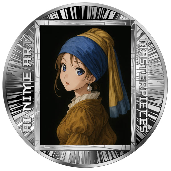 Cameroon - Girl with a Pearl Earring – AI•NIME Art series  - 1/2 oz