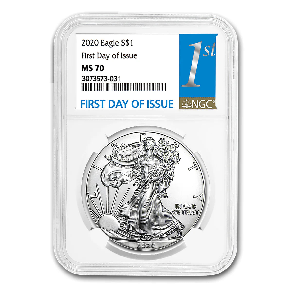 米2020年 イーグル1＄銀貨 トランプ赤ラベル NGC/PF70UC,FDI 予約商品