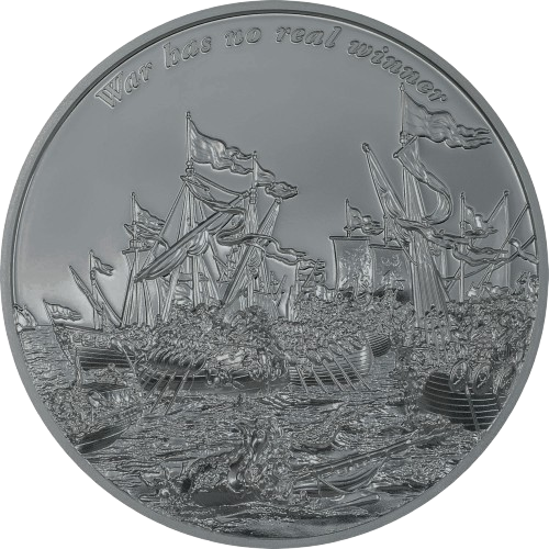 Gabon - Time Flies - War has no real winner BLACK PROOF