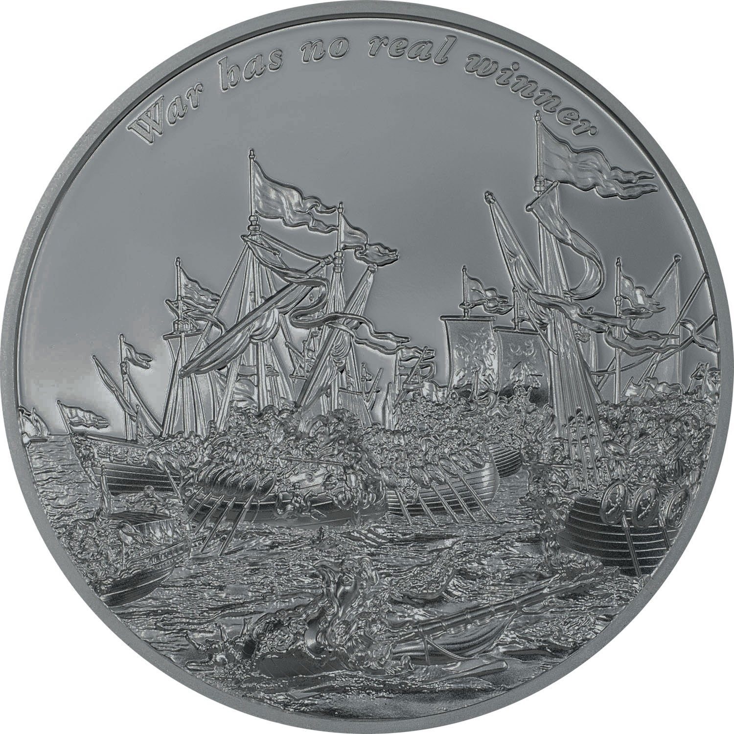 Gabon - War has no real winner BLACK PROOF – Time Flies - 2 oz
