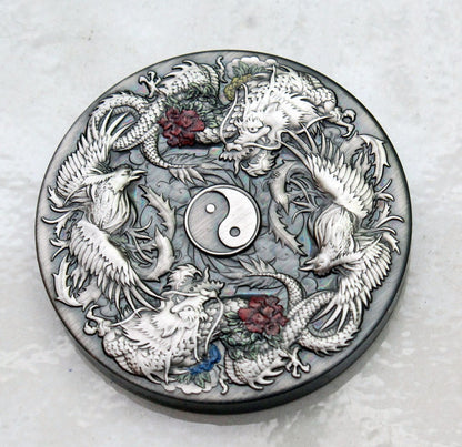 Double Dragon & Double Phoenix Antique Finish 2 oz