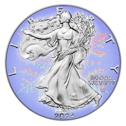 USA - Silver Eagle Holographic Schneeflocke Colorized Münze - 1 oz