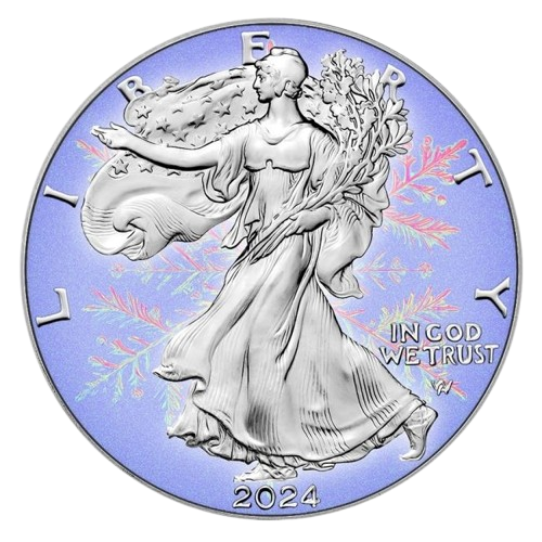 USA - Silver Eagle Holographic Snowflake Colorized Coin - 1 oz