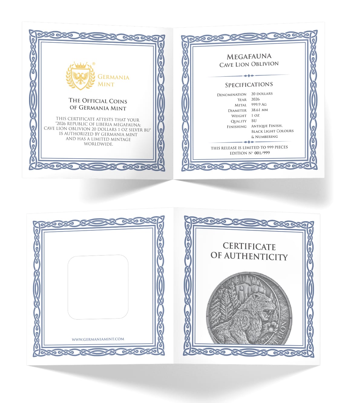 Liberia - Cave Lion Oblivion Megafauna - 1 oz