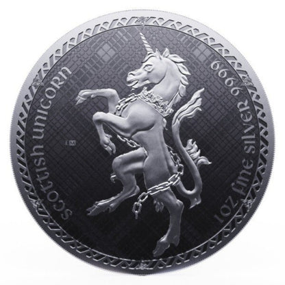 2023 - 1 oz - Niue Scottish Unicorn Heraldic Series Silver Coin (In Capsule)