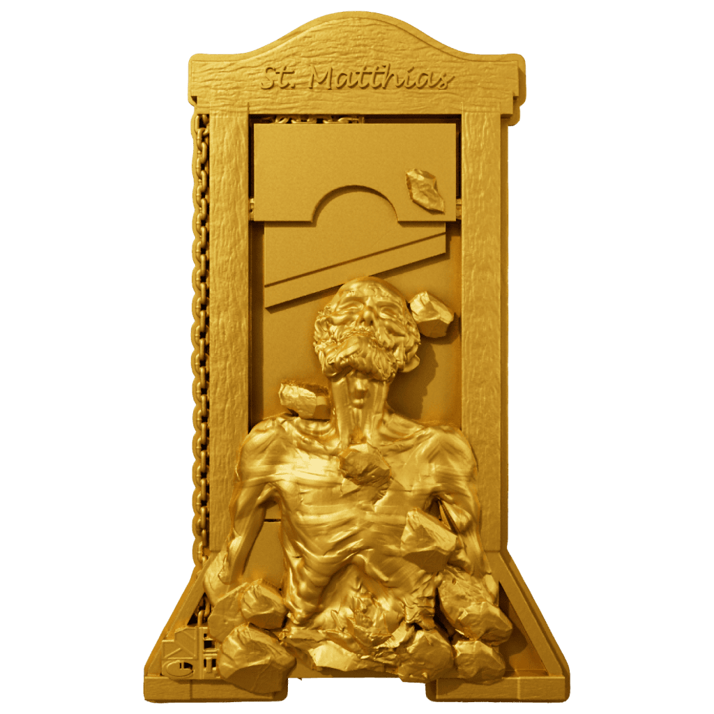 Cameroon - Saint Matthias 12 Apostle Series GILDED - 2 oz