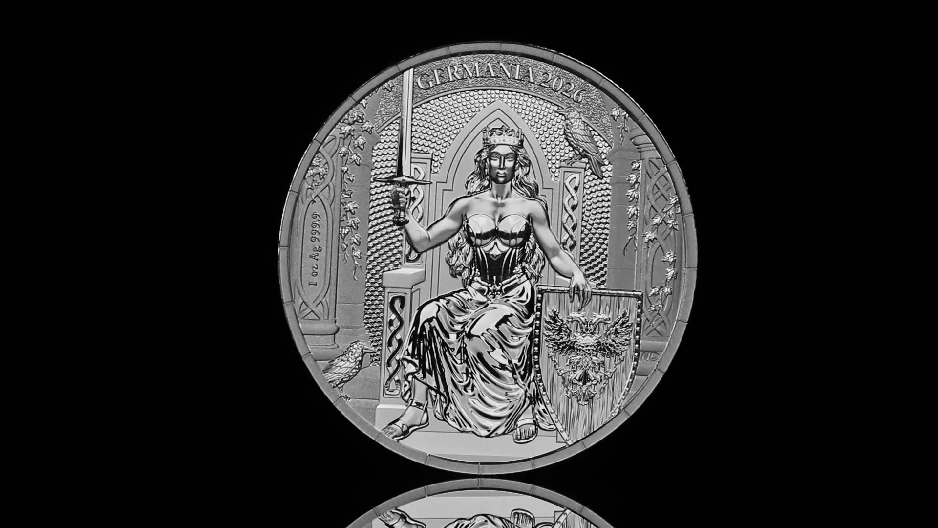 Germania - Queen On The Throne Silver Coin - 1 oz