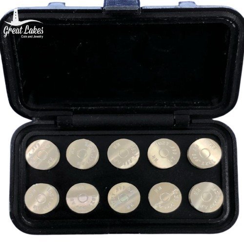 10 x 1 oz .45 Caliber Bullet Replica