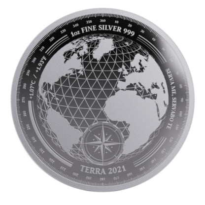 2021 - 1 oz - Tokelau Silver Terra Coin (In Capsule)