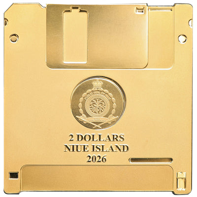 Niue – Floppy Disk Gilded - TechStalgic