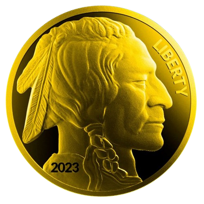 America - Silver Buffalo Full 24k Gold Gilded