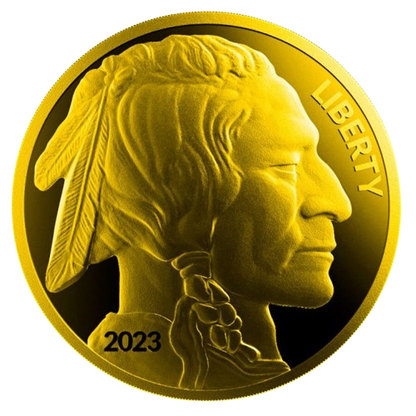 America - Silver Buffalo Full 24k Gold Gilded Silver Coin - 1 oz