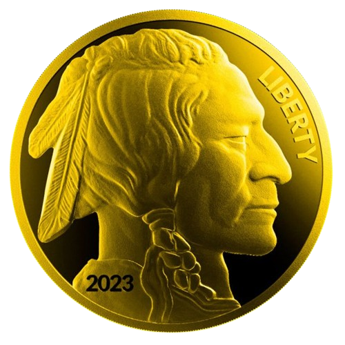 America - Silver Buffalo Full 24k Gold Gilded Silver Coin - 1 oz