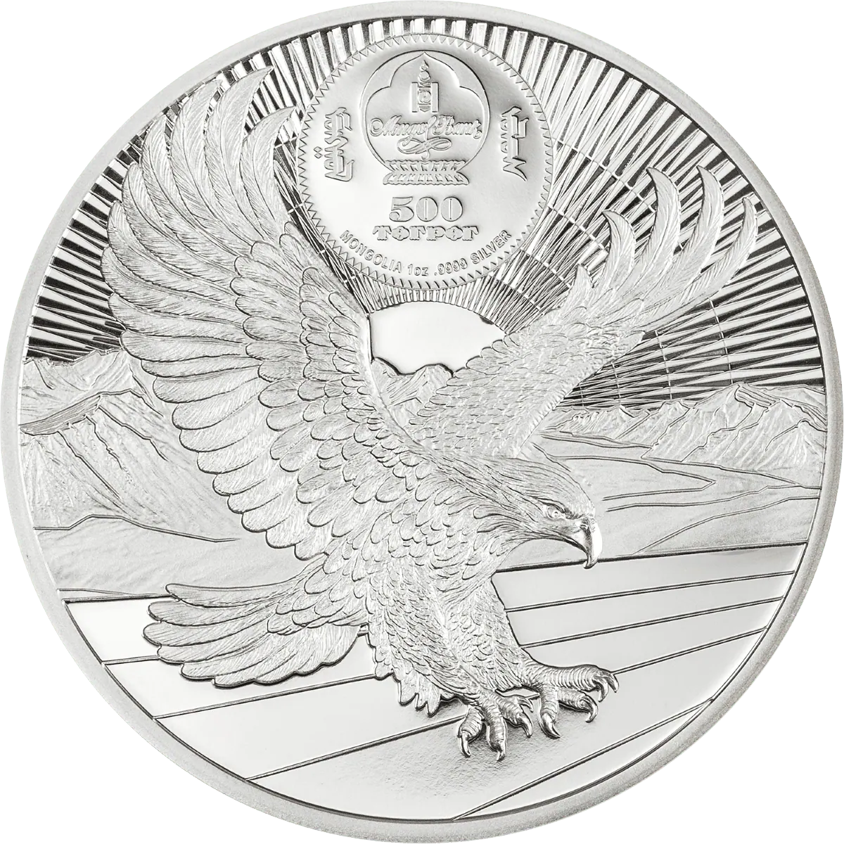 Mongolia - CHINGGIS KHAAN Silver Proof - 1 oz