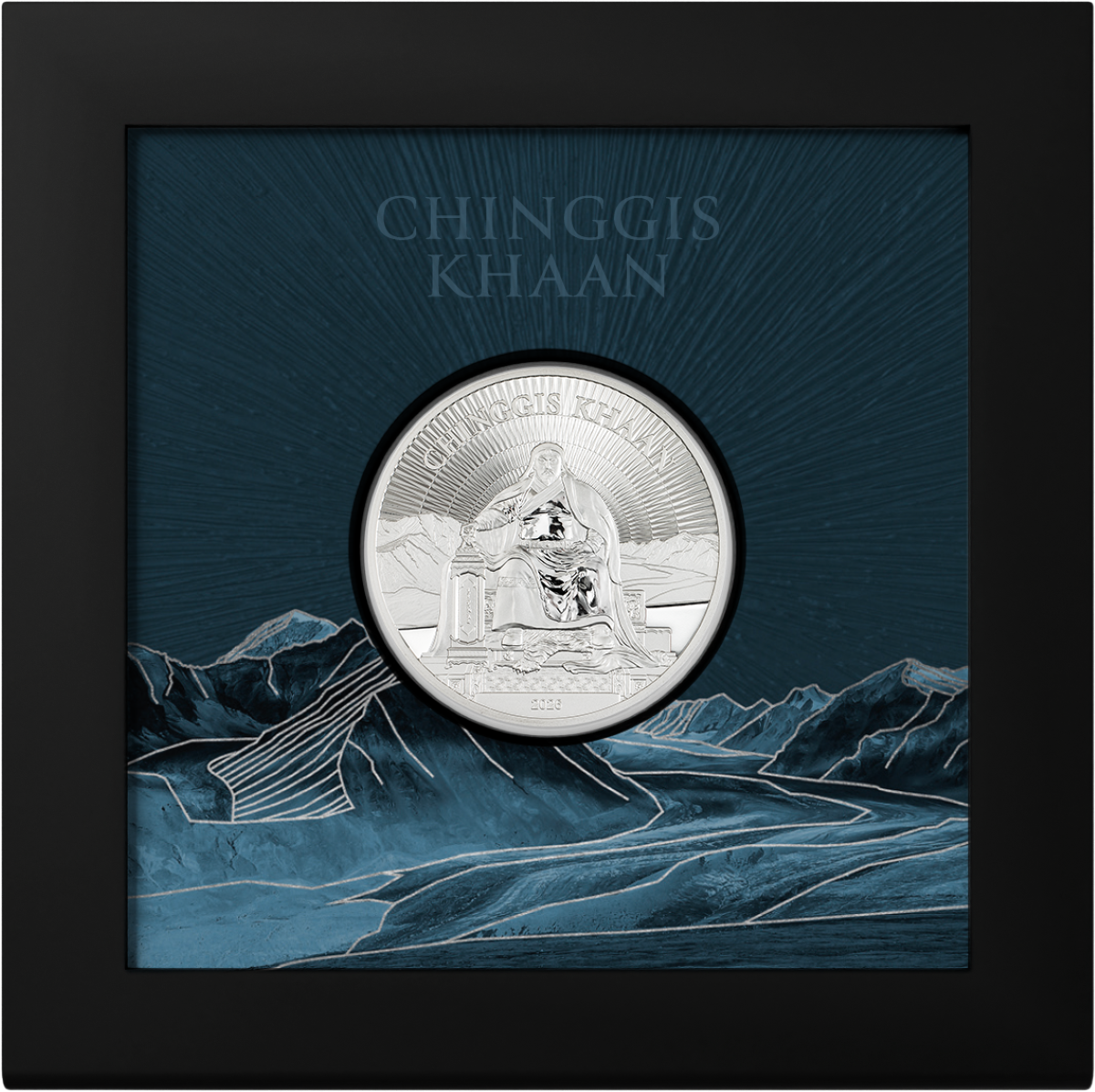 Mongolia - CHINGGIS KHAAN Silver Proof - 1 oz