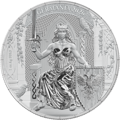 Germania - Queen On The Throne Silver Coin - 1 oz