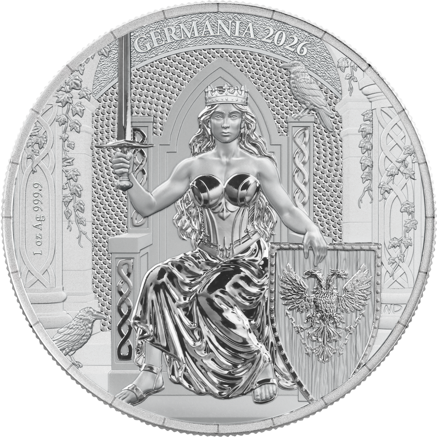 Germania - Queen On The Throne Silver Coin - 1 oz
