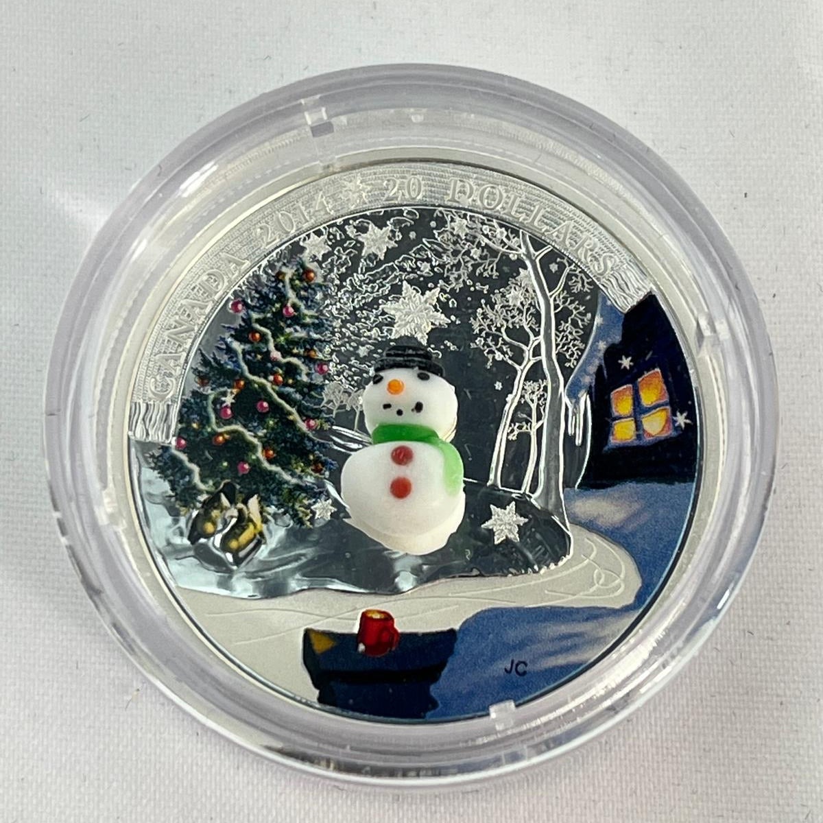 Snowman - with handcrafted Venetian Murano glass 1 oz