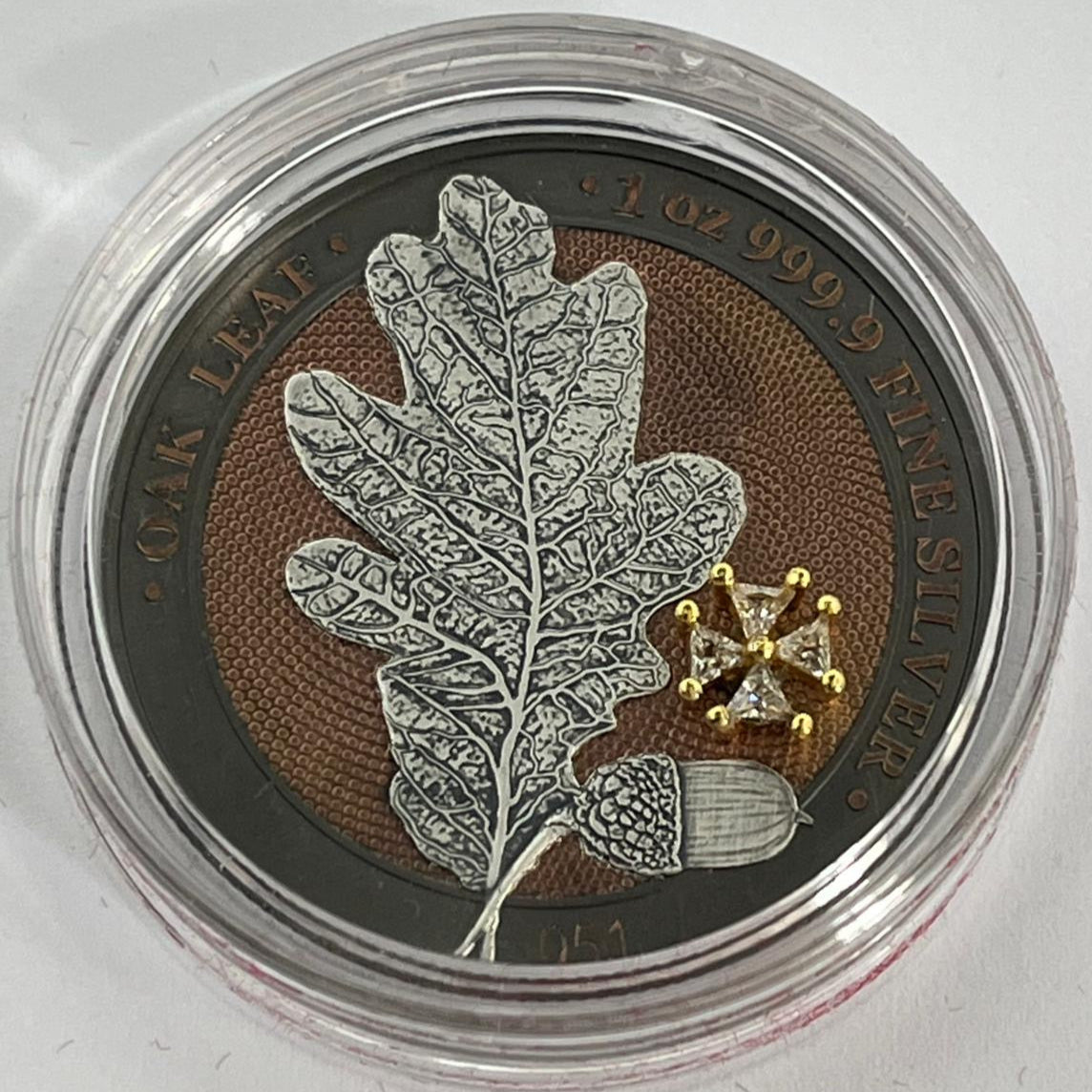Oak Leaf Cross Crystal Cross 1 oz