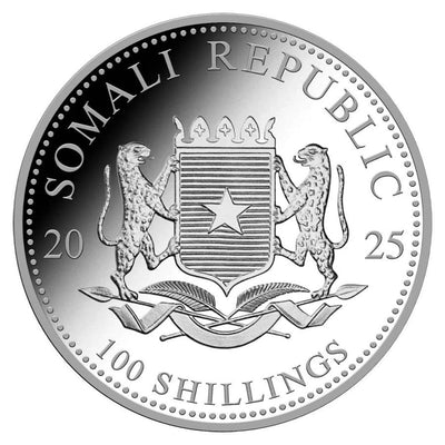 2025 - 1 oz - African Wildlife Somalian Elephant Silver Coin