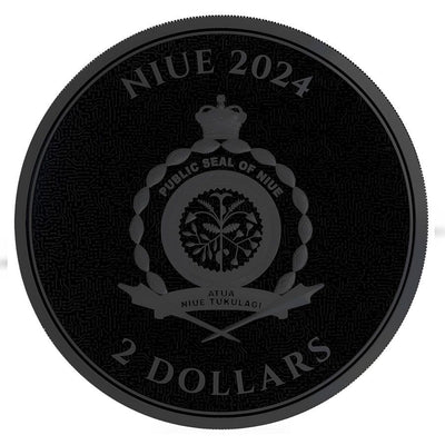Niue - Bitcoin AI Cyborg Black Platinum Colorized Silver Coin
