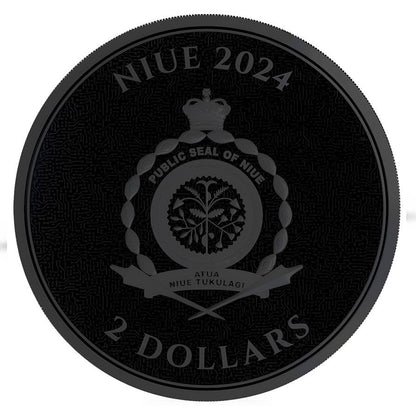 Niue - Bitcoin AI Cyborg Black Platinum Colorized Silver Coin - 1 oz