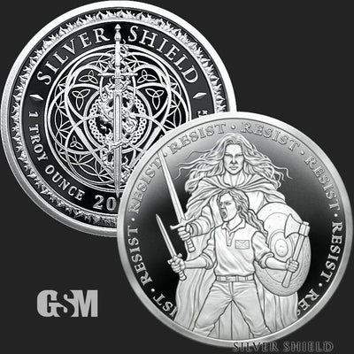USA - Silver Shield MicroMintage Weltkriegs-Meme #155 Resist - 1 oz